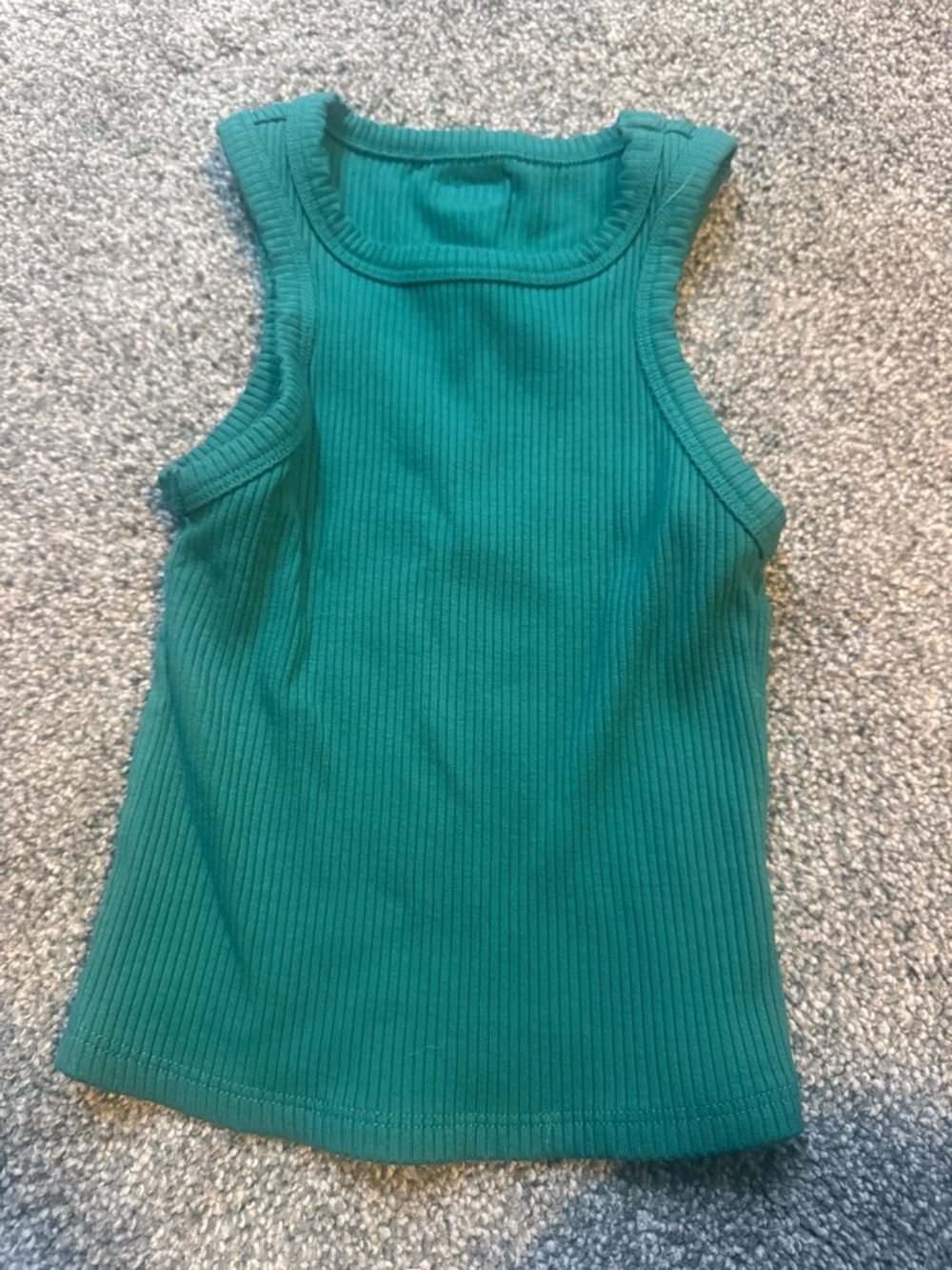 TIGER FRIDAY' Ribbed Tank Top in Green - CXL